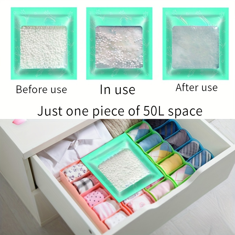 10pcs wardrobe moisture absorber bags drawer type mold dampness for closets shoe boxes storage spaces details 2