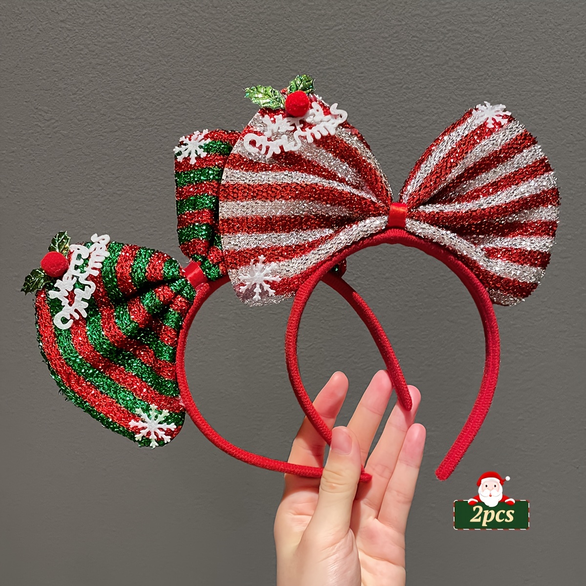 TEMU 2pcs Christmas Bow Headbands For Women - , Parties & , / Accessories