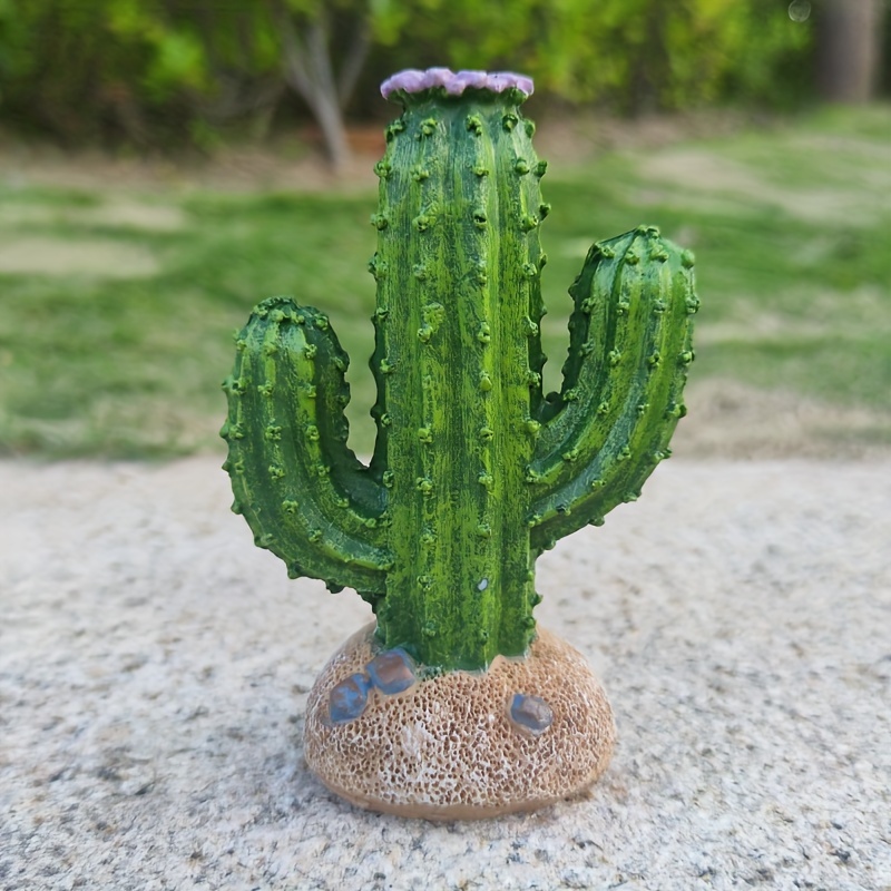 

Realistic Resin Cactus Decor Piece For Outdoor & Indoor - Perfect For Garden, Patio, Lawn, Desk, And Bookshelf - Ideal Gift For Gardening Enthusiasts