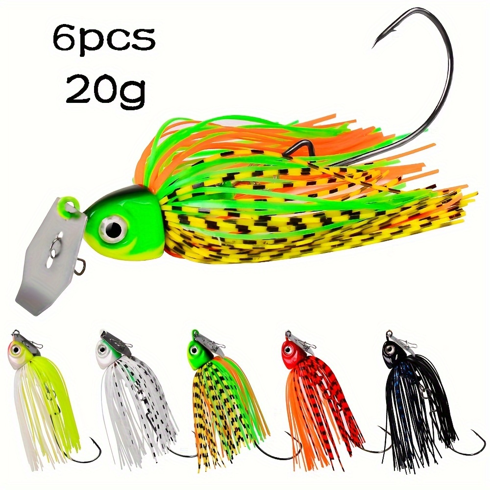Spinnerbait Fishing Lures for Bass Trout Pike 6pcs Mini Fishing