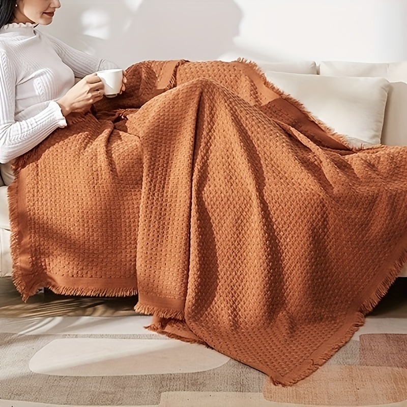 100*150cm - 1pc Throw Blanket, Knitted high quality Bohemian Blanket For Living Room