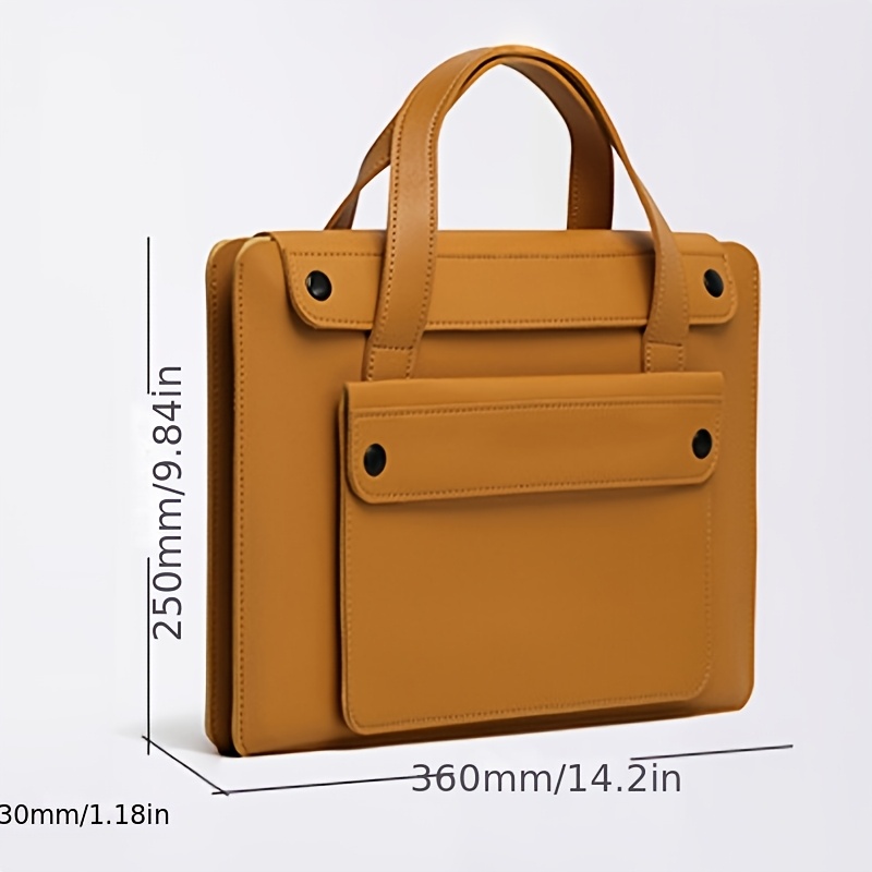 Custom Text 14-Inch Accordion Bag, Large Capacity Briefcase