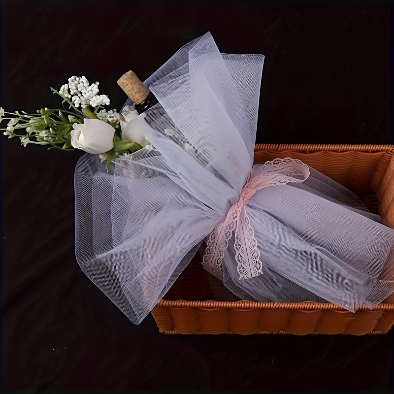 TEMU Lot de 2, Tissu Tulle Blanc Élégant, 2 Tailles Disponibles : 100X160Cm et 200X75Cm, Parfait pour Décorer et Fêtes d'Anniversaire, des Jupe de