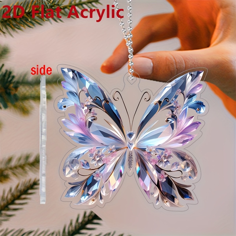 TEMU Impresión en 2D, Colgante Acrílico de para Decoración, 1 pieza, Adecuado para Espejo Retrovisor de Coche y Llavero de Mochila, Adorno Festivo,
