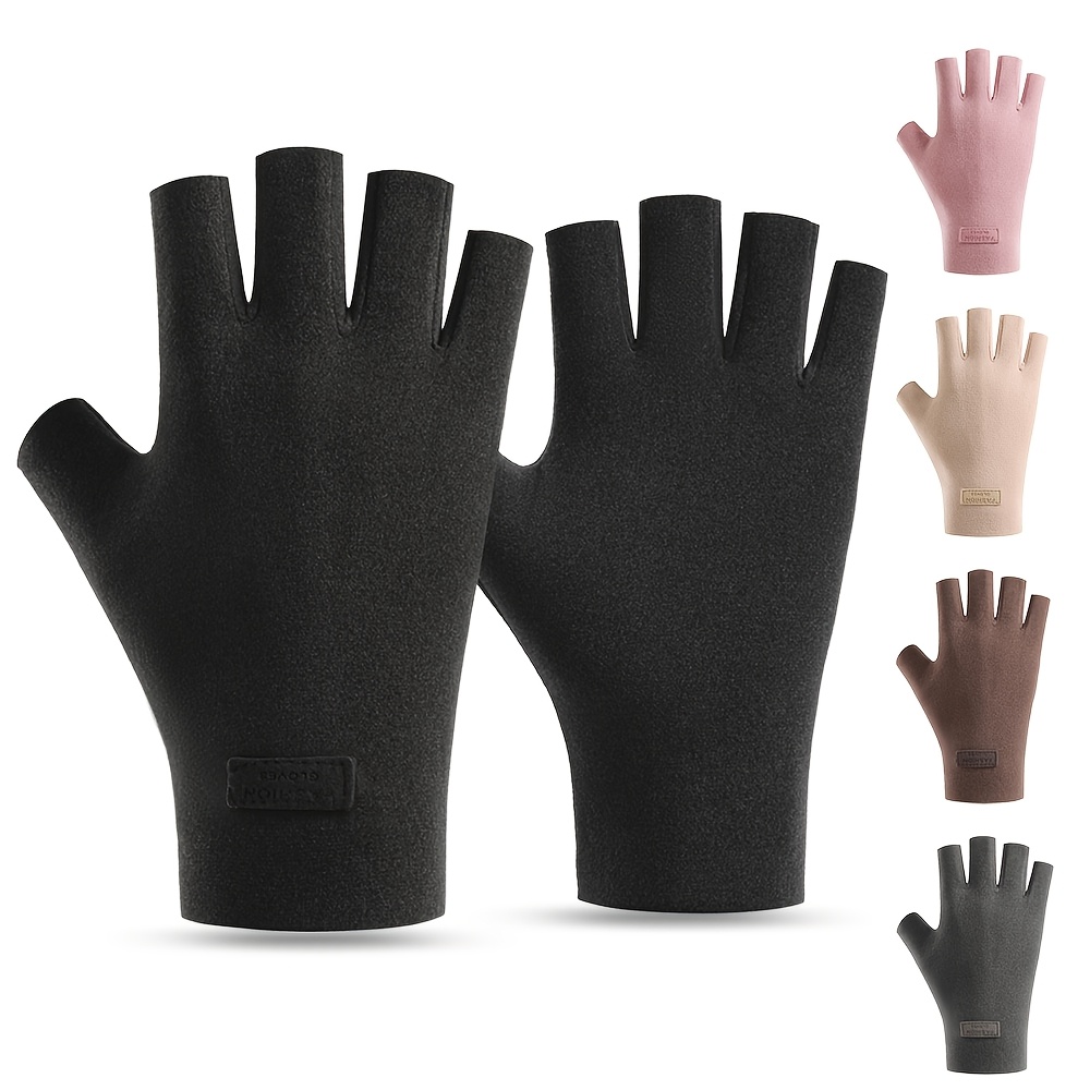 

Women's Gloves Split Velvet Warm Indoor Gloves Fingerless Driving Gloves Cold Protection Autumn And Winter Gloves