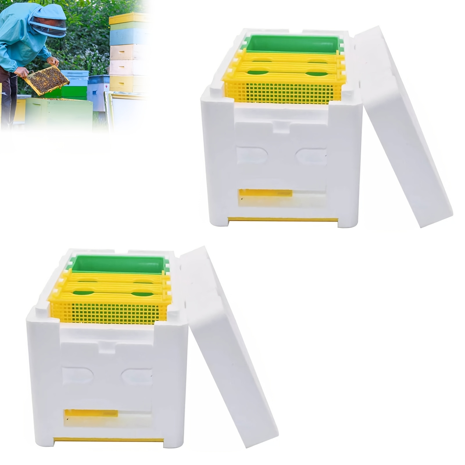 TEMU 2 Sets Of Plastic Queen Rearing Box Beekeeping Queen Rearing Box Beekeeping Tools Beekeeping Supplies