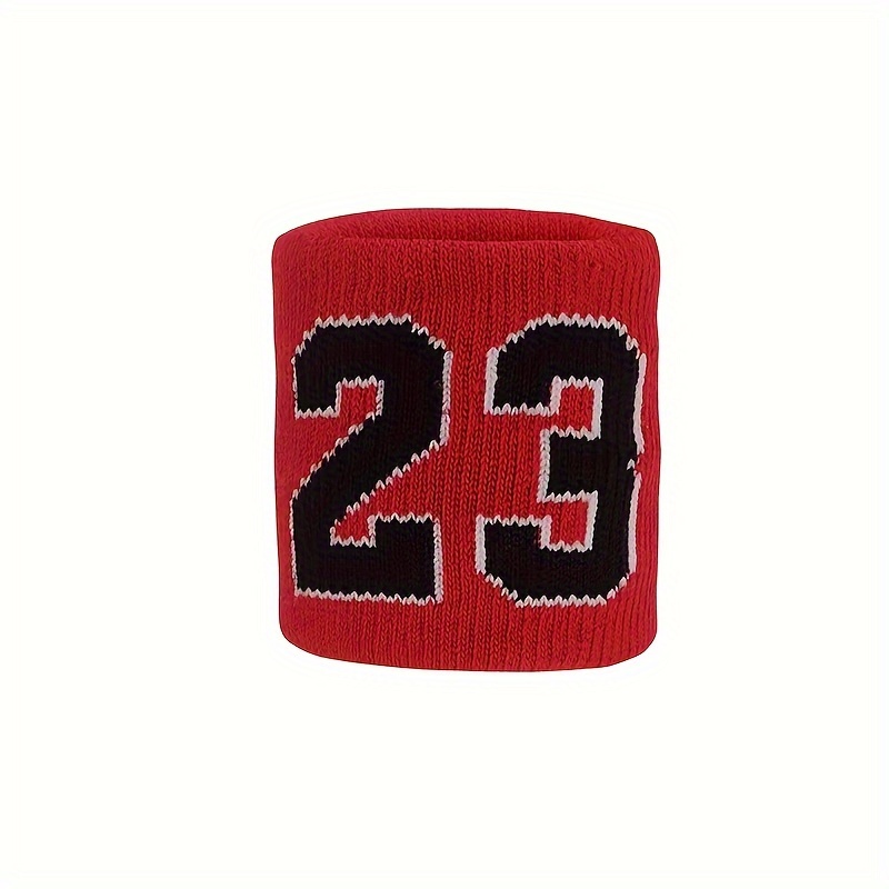 1pc Number Sports Wristband - Sweat Absorbent, Breathable Polyester With "24" Print For Men, Tennis & Running Gear, Multiple Colors