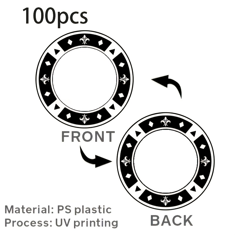 TEMU 100pcs Personalized Custom Colorful Round Coin Medals, Custom Print Your Design Pattern, Ps Material 3.7cm Round Plastic , Sturdy And Durable,