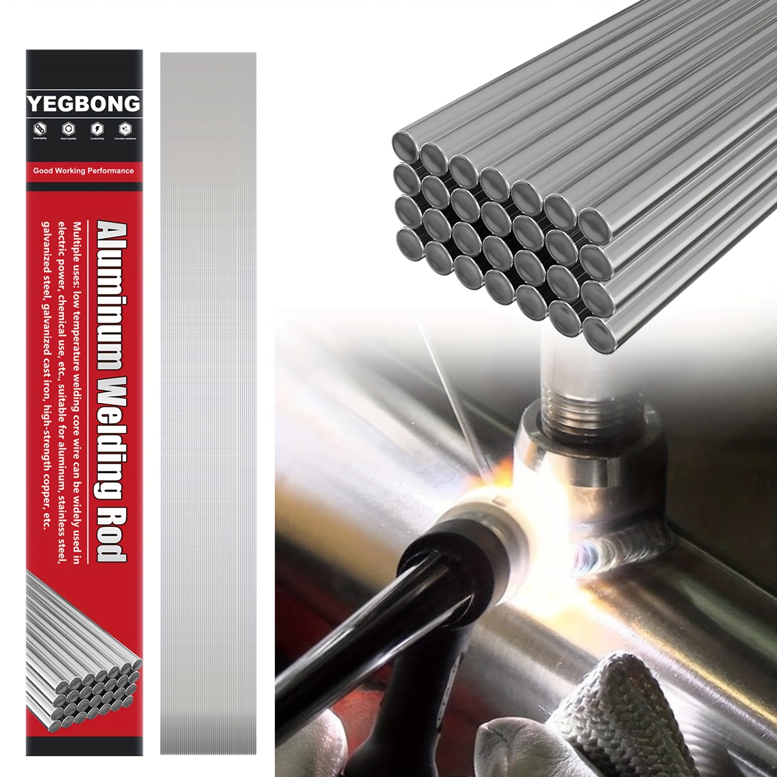 Welding Rows Aluminum Welding Rod 20pcs 2mm Aluminum Flux Cored Welding Rods - Low ...