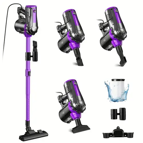 vacuum cleaner household vacuum cleaner handheld pole vacuum cleaner suitable for cars garages and shops professional cleaning tool purple with 5 meter power cord without battery