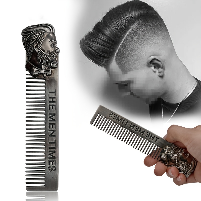 

Un Peigne De En Acier Inoxydable Pour Homme, Idéal Pour Entretenir Et La , Avec Un De Poche .