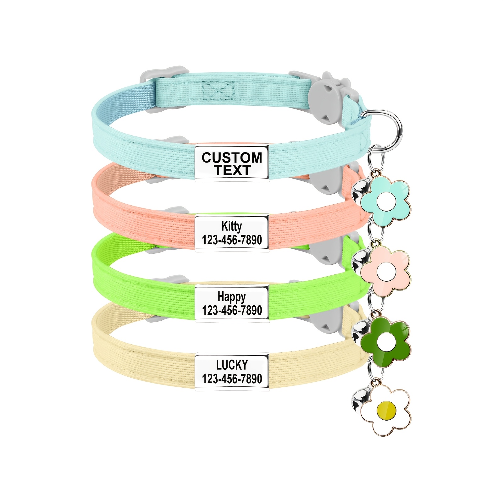 Customized Luminous Cat Collar with Laser Engraved Information
