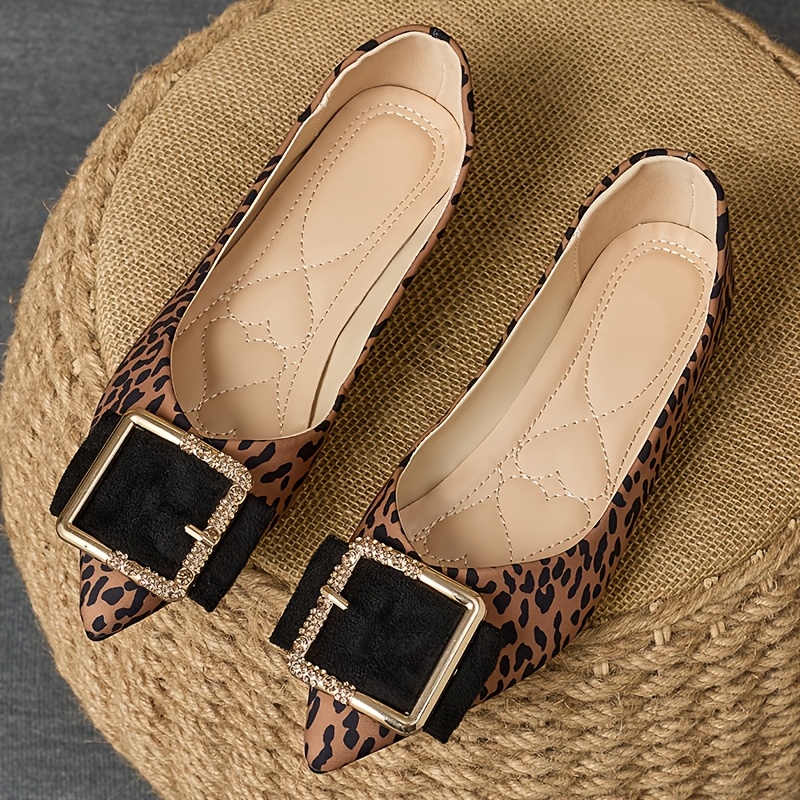 fashion leopard print pointed toe flats women Temu Philippines