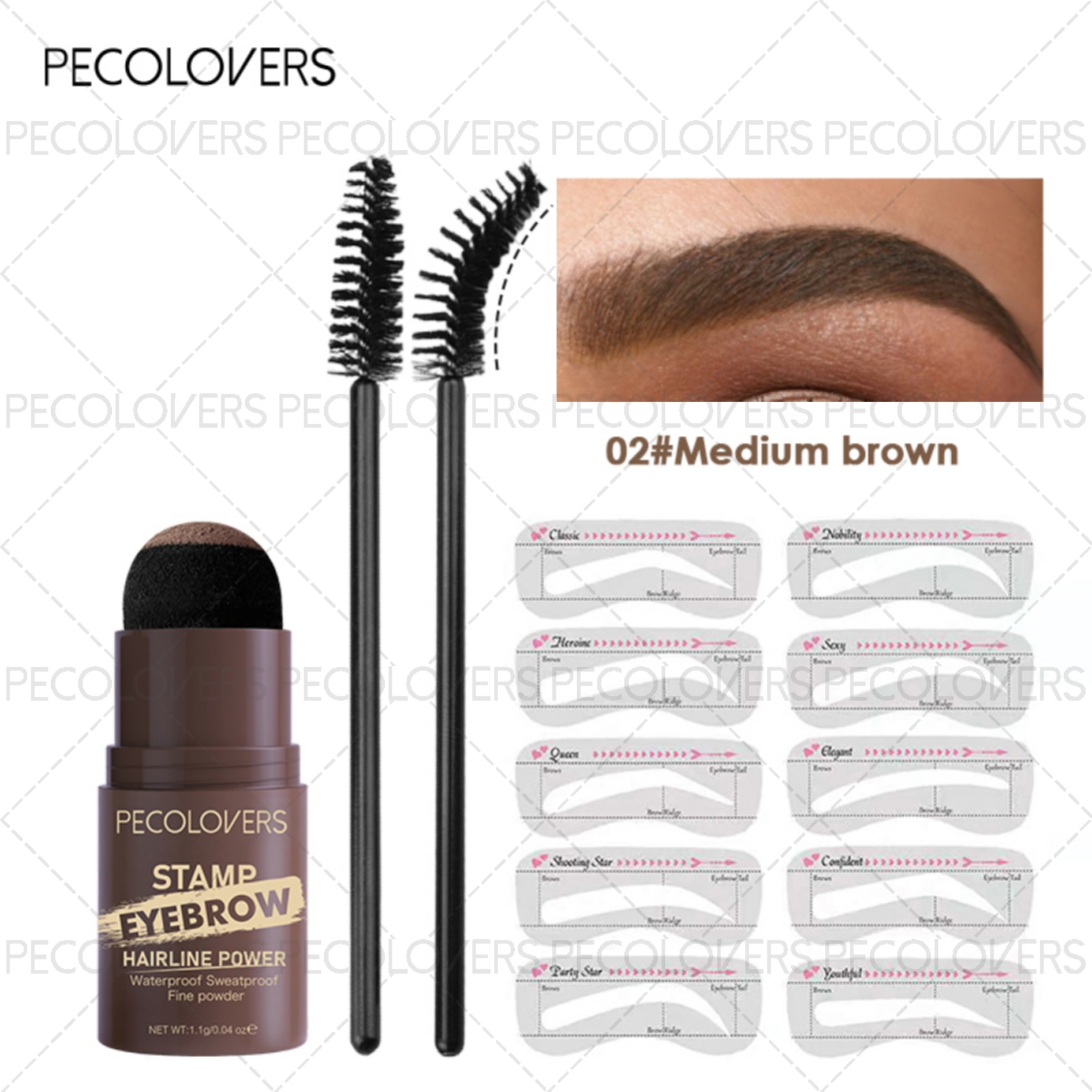 Eyebrow Pencil Eye Brows Stencil Eyebrow Stamp Shaping Kit Makeup Hairline Enhance Eye Cosmetics