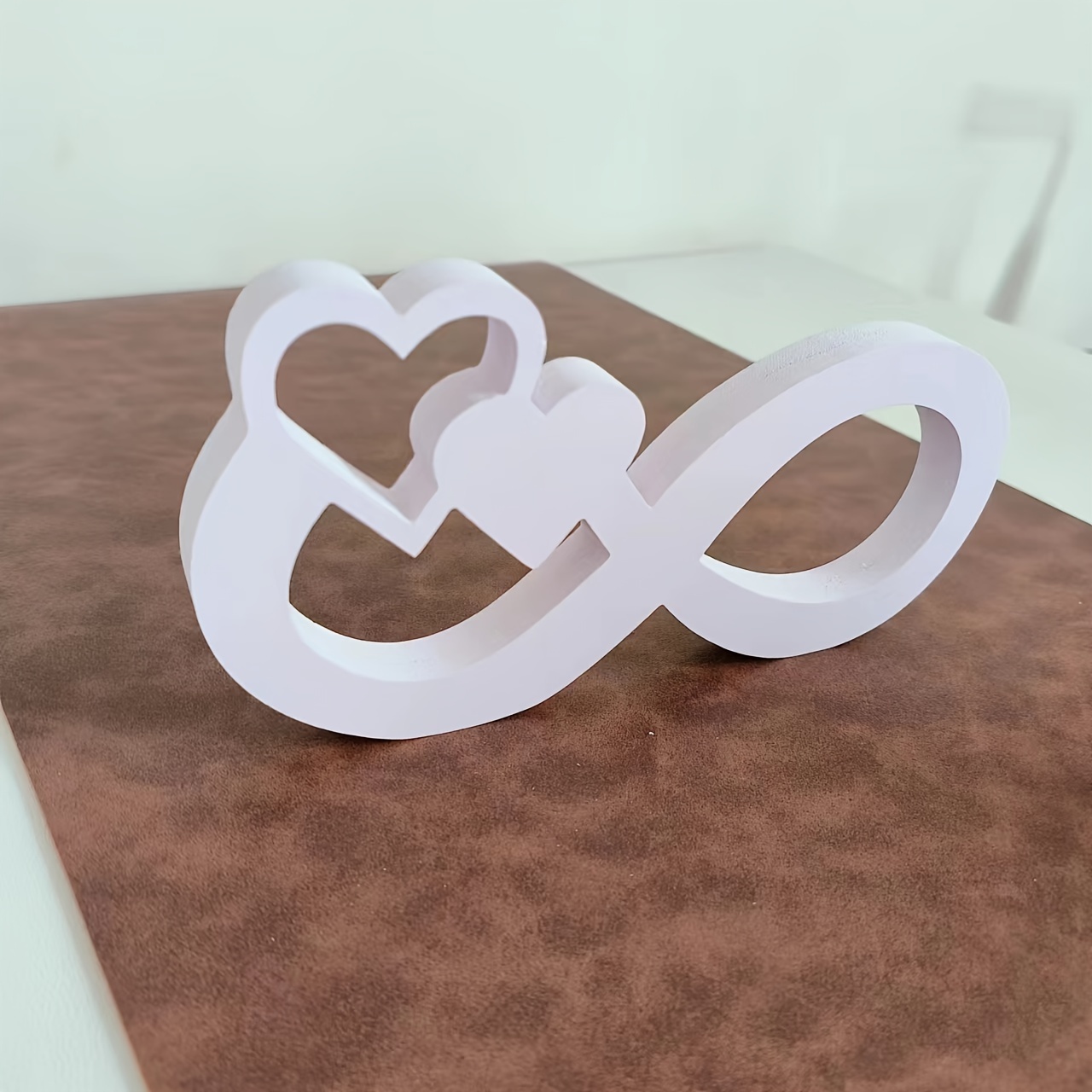 

Art Deco Infinity Symbol With Hearts Tabletop Decor, Pvc Material, Multipurpose Wedding Theme Decorative Plaque & Sign Without Text