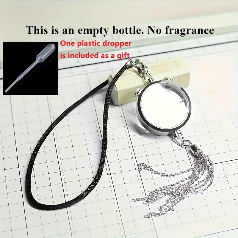 1pc Stainless Air Freshener Decorative Pendant, Empty Perfume Bottle (perfume Not Included), Luxury Aromatherapy Diffuser Empty Bottle, Car Interior Accessory, Ideal Gift