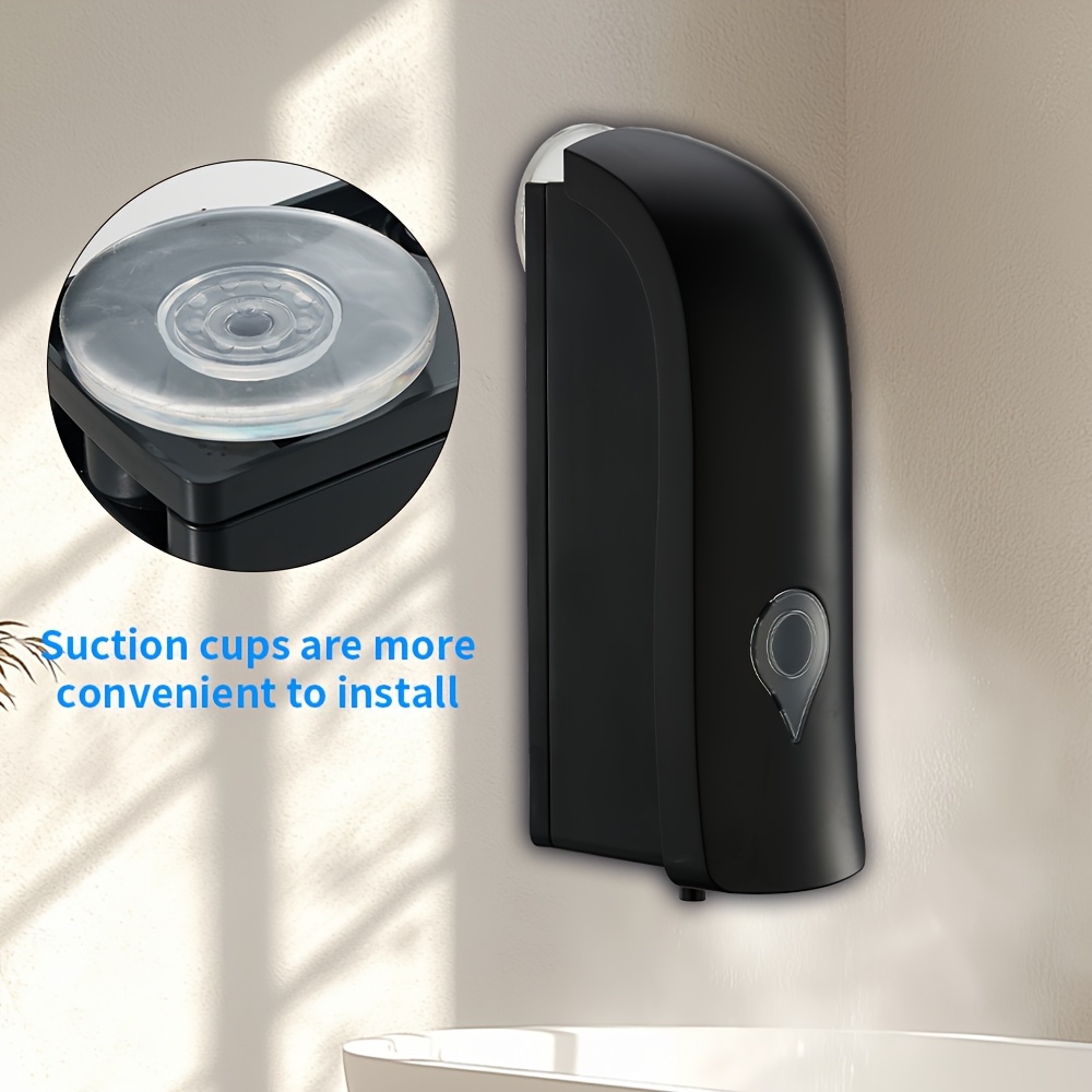 1pc Wall-mounted Soap Dish, No Drilling Suction Cup Needed, Plastic, Independent Installation, No Battery Required, For Shampoo, Hand Soap, Bath Gel, Bathroom Accessory - And Use!