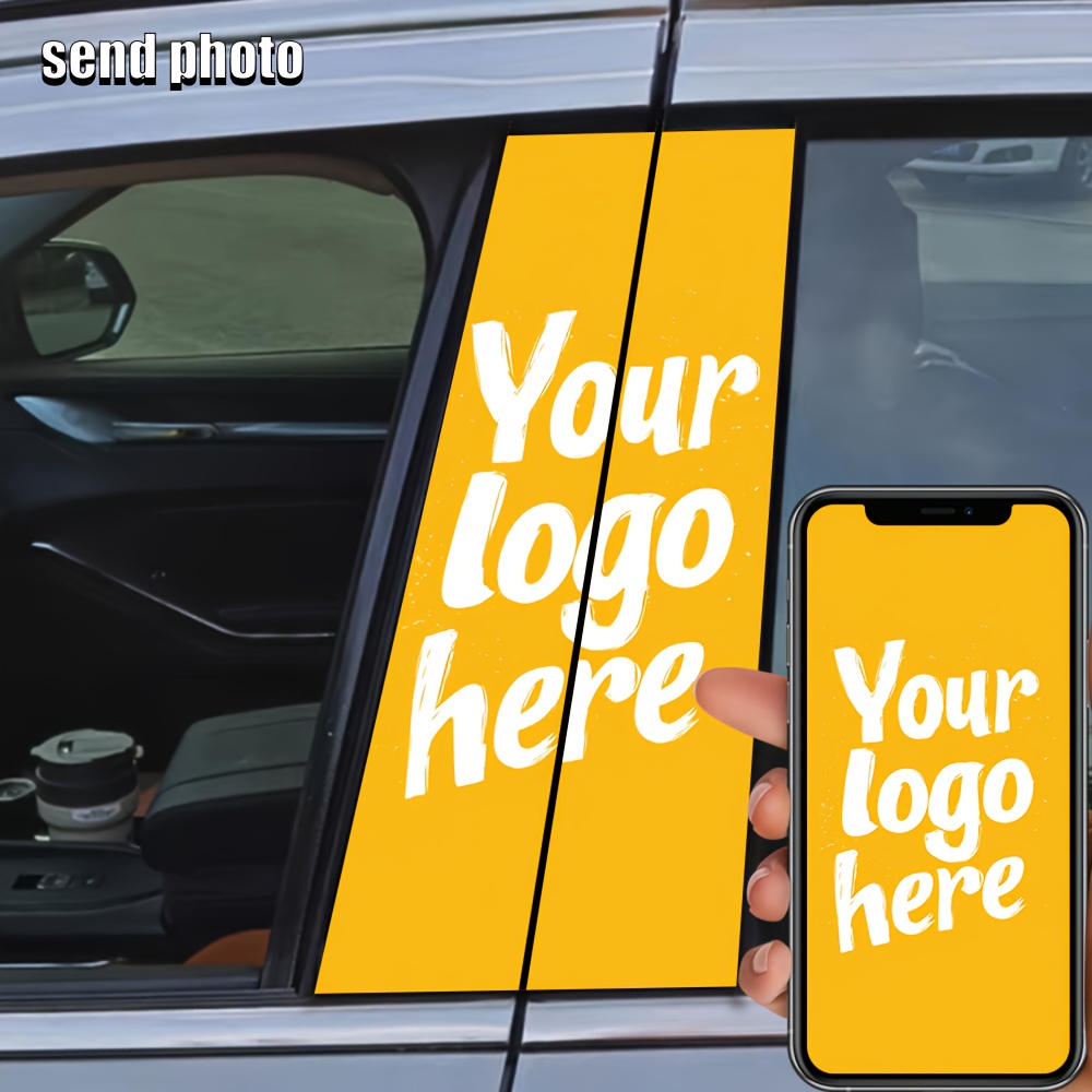 TEMU Support Image Uploading To Customize B-pillar Car Stickers, Personalized Color Patterns, Sunscreen, Wear-resistant And Scratch-resistant