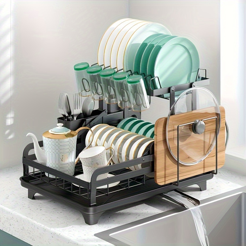 

Sprookber 2- Steel Dish Drying , Countertop Organizer, Multifunctional, No-install, - Dish For Dining