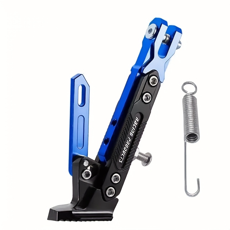 adjustable motorcycle kickstand durable aluminum alloy side stand for street motor scooters supports up to 150kg parking bracket with   stability scooter kickstand
