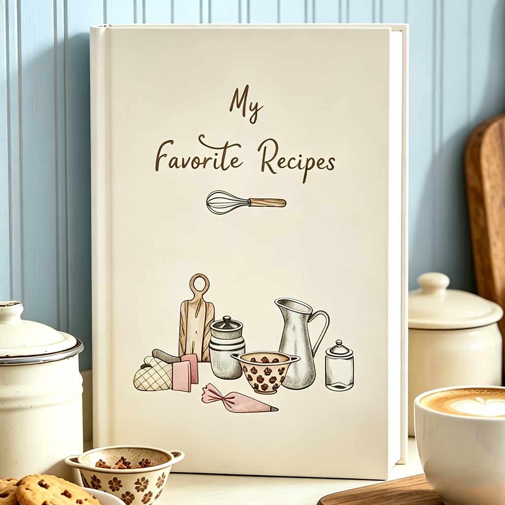 Image of 150 Page Hardcover Recipe Book - Premium Art Paper Cover And Printing | Spiral Bound Blank Cookbook Organizer | Luxury Cooking Gift For Food Lovers