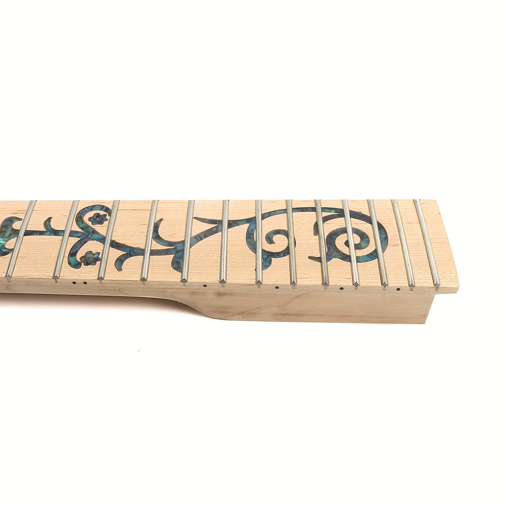 Songmaker New Guitar Neck 24 Fret 25.5 Inch Maple Fretboard Unfinidhed Vine Inlay Replacement Bolt On Heel Truss Rod Electric Guitar Accessory