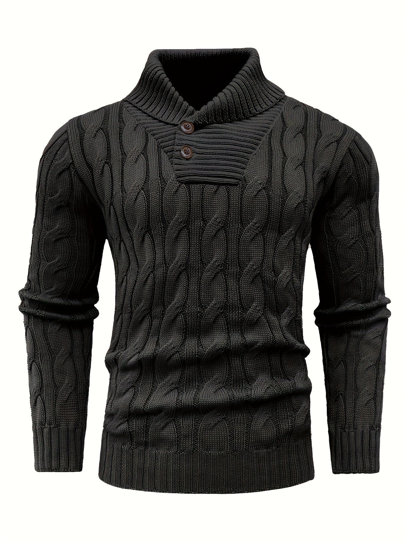 Men's Mature Business Sweater - New Autumn/Winter Lapel Ribbed Knitwear, Fashionable Solid Color Pullover, Suitable for Layering and Wearing Over Clothes