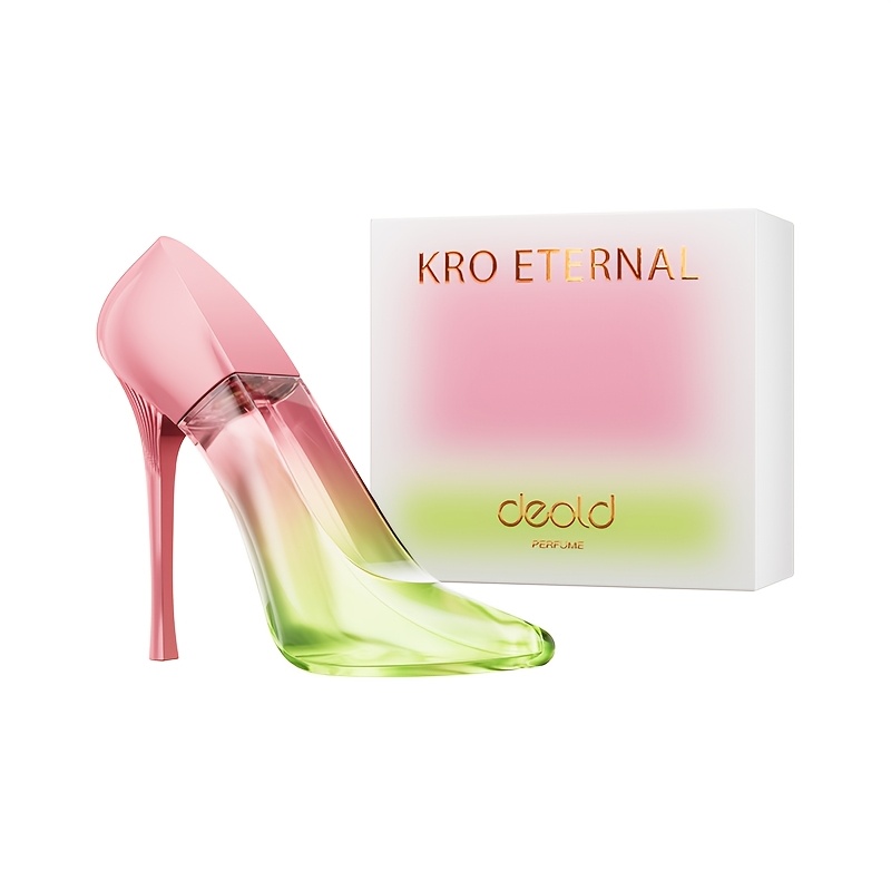 Image of Exquisite! Pink-green Gradient High Heel Shaped Bottle, Floral Long-lasting Women's Edp, Luxury Dupe Niche Elegant Perfume, For , Perfume Lovers & Festival Gifting