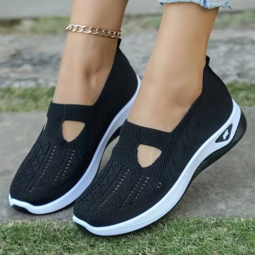 breathable mesh womens casual sneakers lightweight plus size outdoor walking shoes slip on