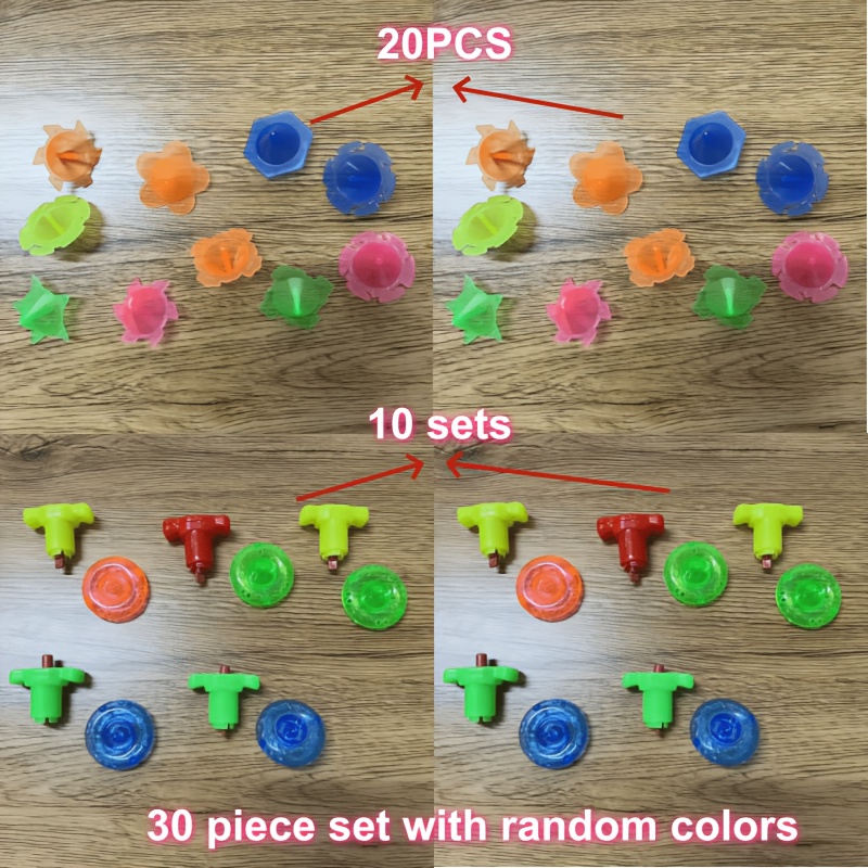 TEMU 30pcs Set Of Spinning Tops, Multi-patterned Tops, Party Gifts, Large Gift Box, Christmas Gifts, Halloween Gift Bag, , Multifunctional Tops,
