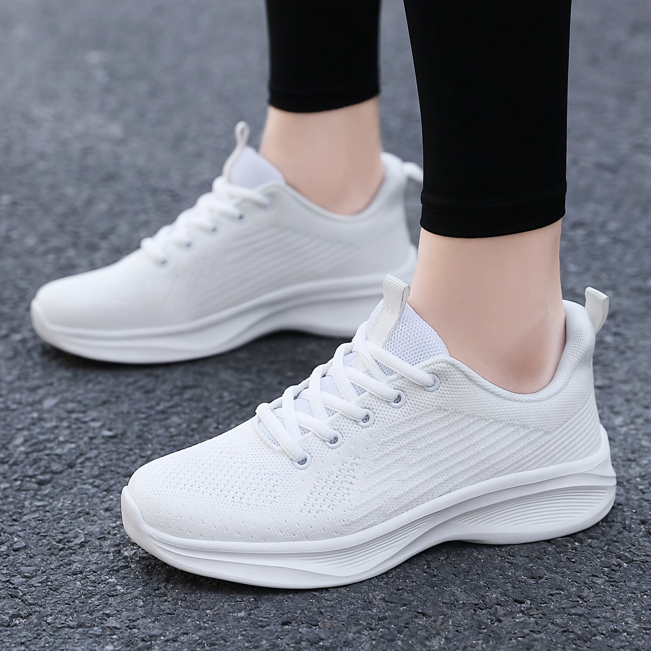 

Women's Athletic Running Sneakers, Breathable Shock Absorbing Shoes For Outdoor Sports And Fitness