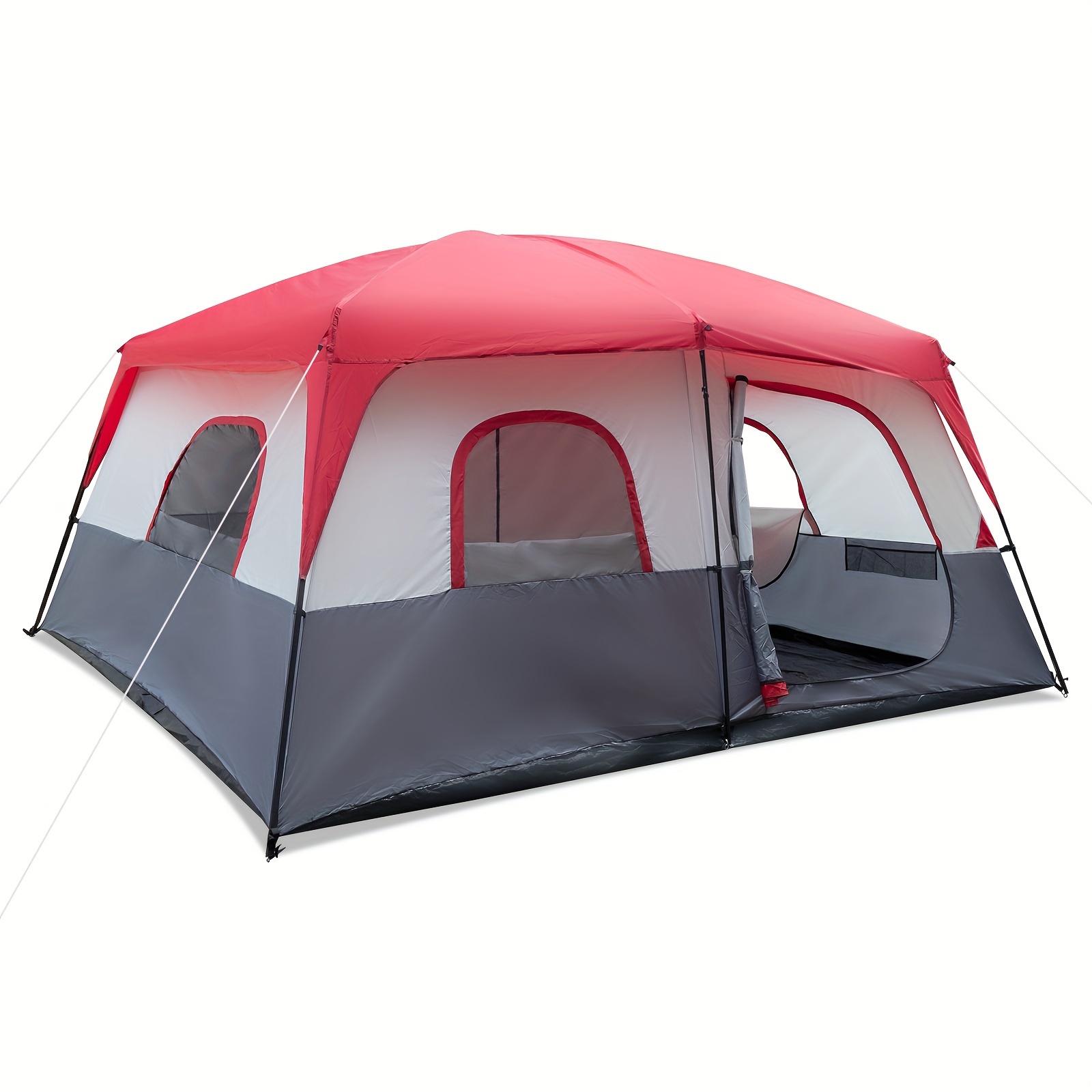 

1pc Waterproof Zipper Camping Tent, 14 Persons Capacity, Suitable For Outdoor Camping, Picnic, Travel