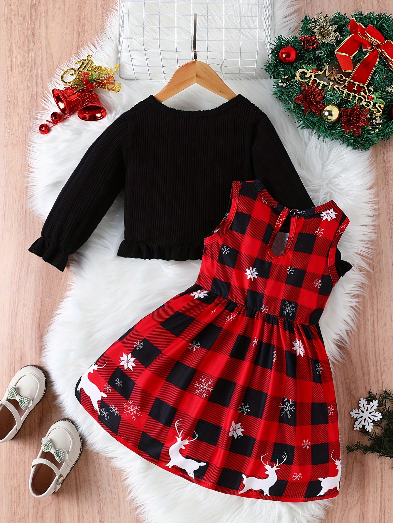 festive winter dress Caroline Ribbed Twirl Dress main image 0