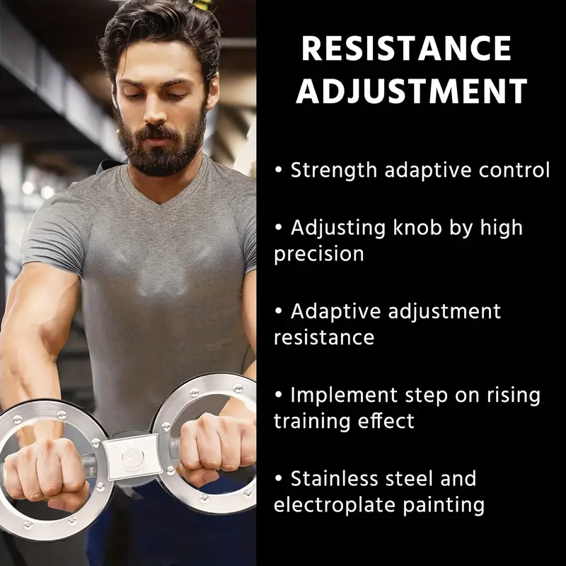 adjustable speed 360 rotating forearm strengthener with dual wheels stainless chest triceps biceps workouts for home gym boxing combat training no power needed use sleek fitness equipment durable construction boxing workout sturdy build hand exerciser boxing athletes Product details 0