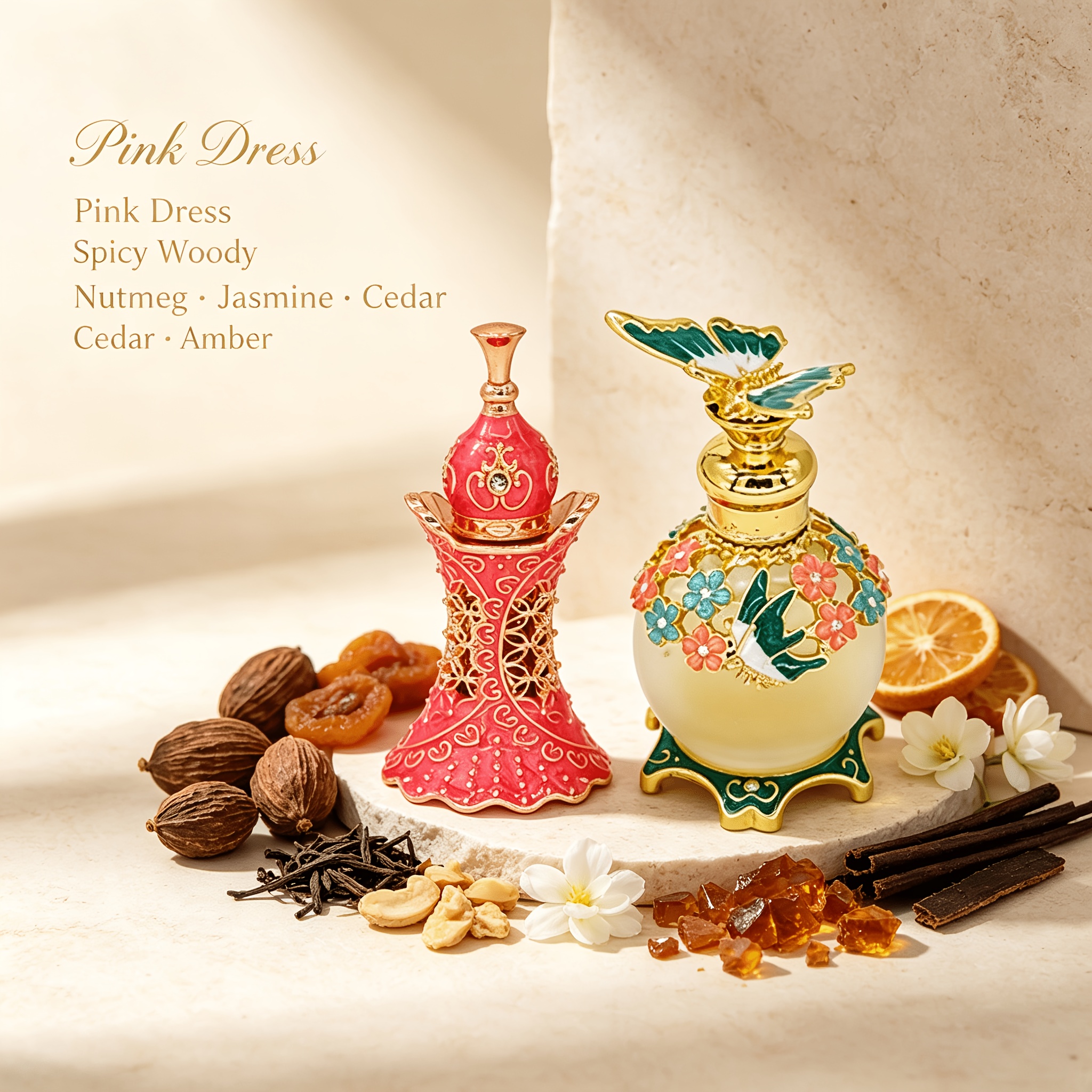 Image of Asaabiq Green And Pink Dress 2pcs Edt Perfume Set | Unisex Oriental | Ultra Long-lasting Fragrance | Luxury Aesthetic For Daily And Office Wear | Perfect Gift Set