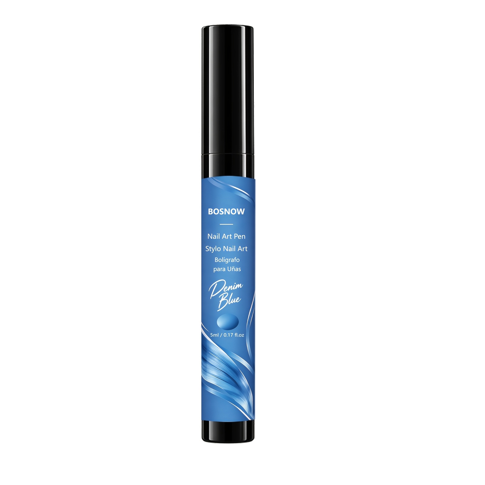 Image of 5ml Denim Polish Pen, Glossy Art Marker, Quick-dry Air-dry No-lamp Formula, Precision Tip, Smooth Coverage, Strengthening Nail Care, For Women, Beginners, Manicure, Daily Wear, Work, Travel & Salon