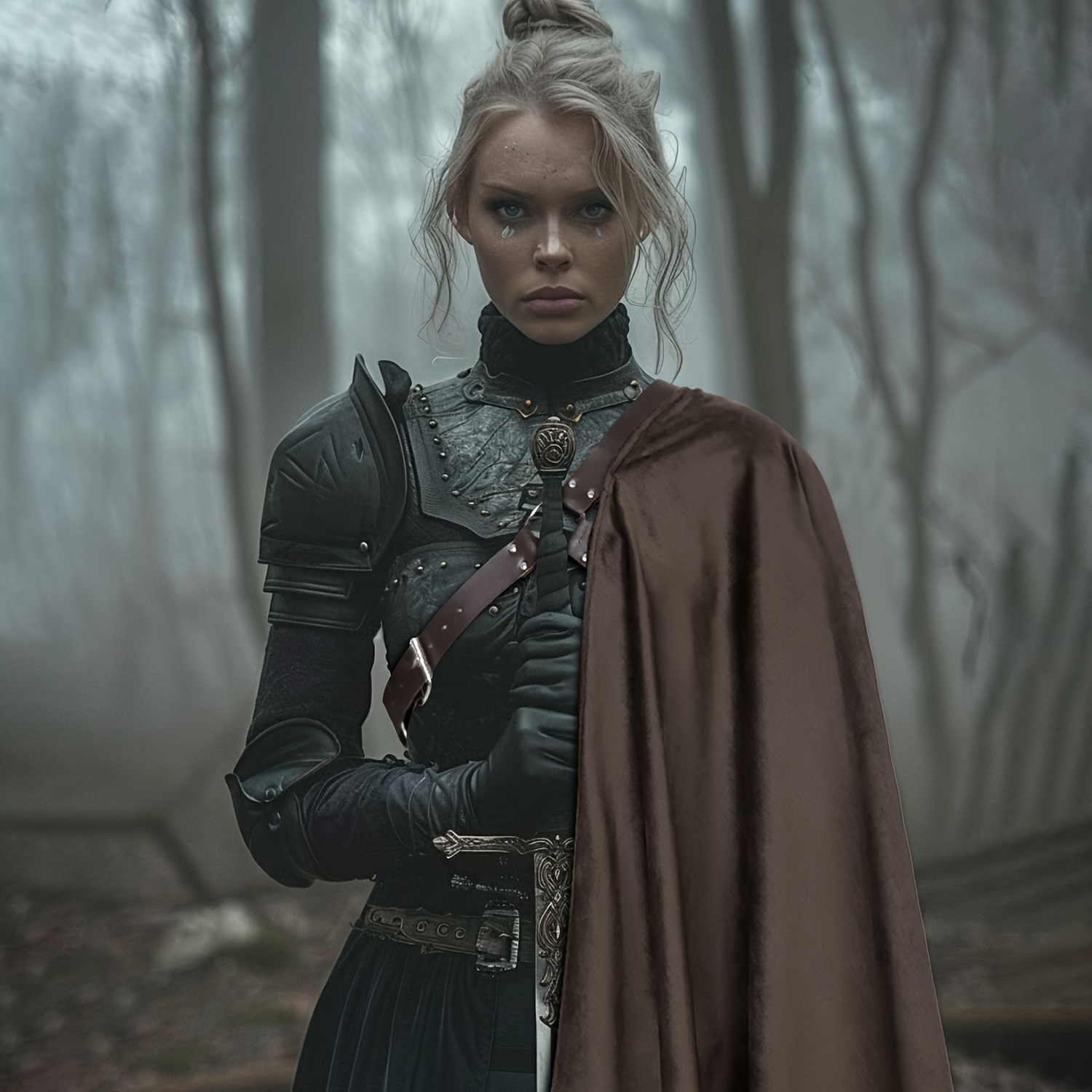 Mittelalter Umhang Einzelschulter - Gothic Punk Cape Renaissance LARP