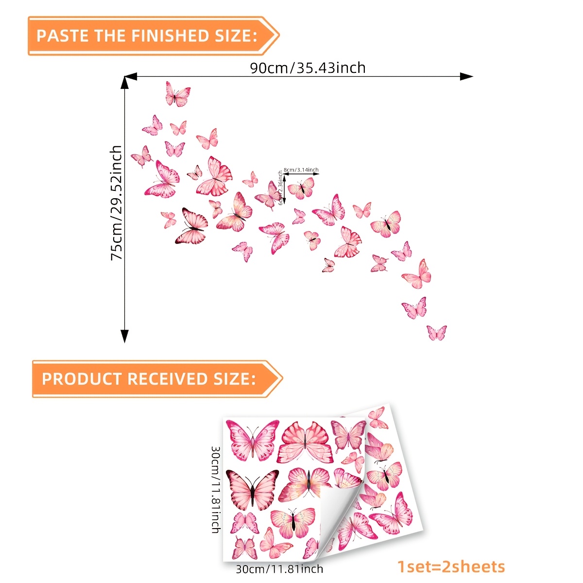1 Set Of 2 Floral Bathtub Stickers For Bathroom Decoration Ms7190