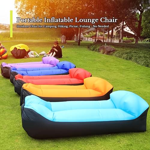 quick folding inflatable mattress outdoor inflatable sofa soft and comfortable sofa lounge chair portable beach music festival air cushion bed multifunctional outdoor inflatable mattress essential camping equipment