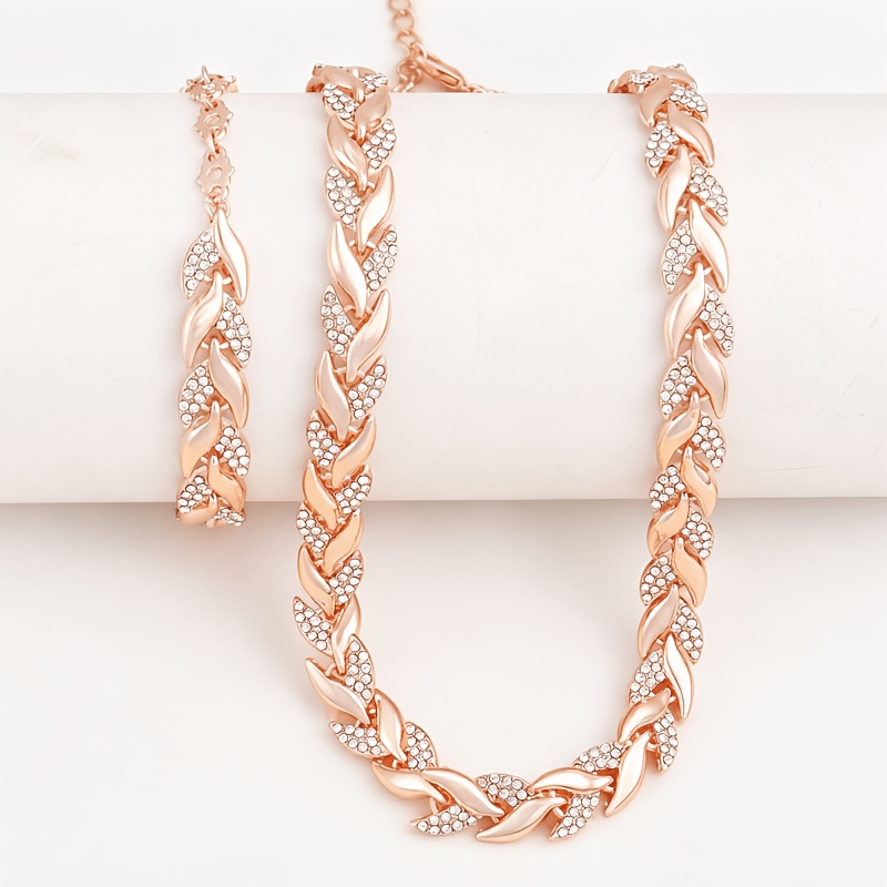 TEMU Ensemble collier et bracelet tendance 2 pièces épi de blé