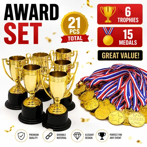Miniture Ribbon Rack trophies for awards sold on Temu United States