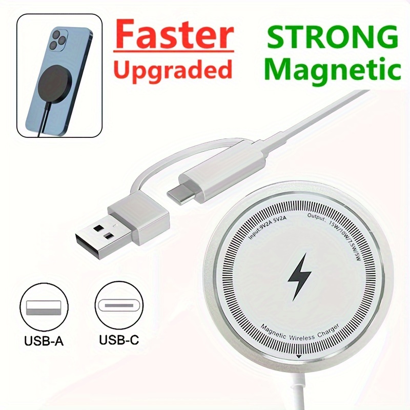 

15w Car Magnetic Wireless Charger Car Phone Holder Stand For Iphone 15/14/13/12 Pro Max/8 Mini Fast Charging Station
