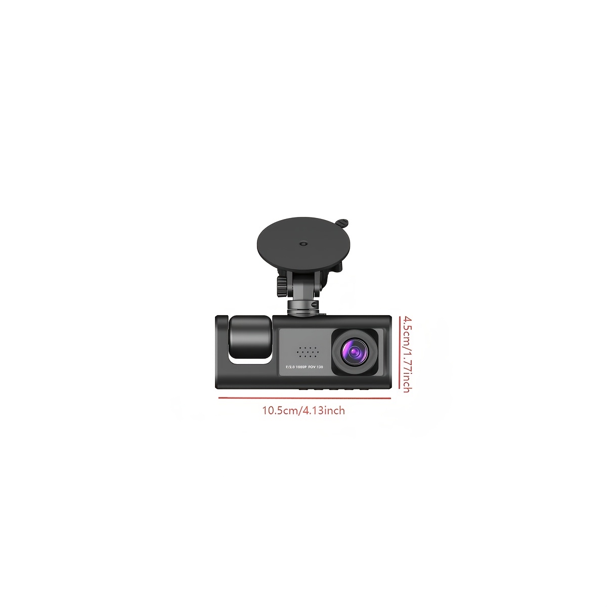 cámara de salpicadero frontal e interior dual 1080p hd,     de 170°, compatible con visión nocturna, monitoreo de estacionamiento y grabación en bucle,   de almacenamiento de 32 gb  