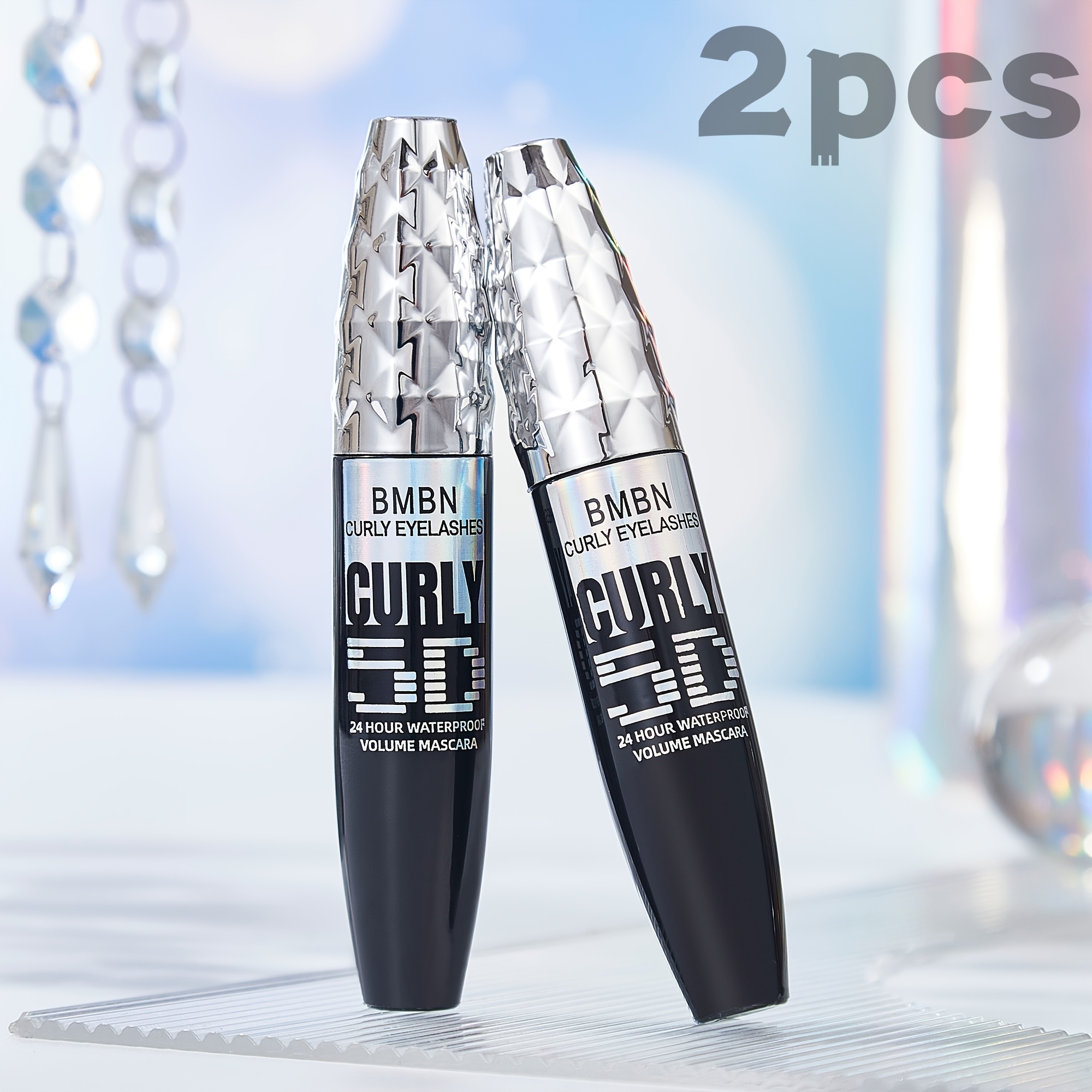 Image of 2pcs 5d Mascara, Waterproof And Sweatproof, Non-sticky, Non-irritating, Volumizing, More . Suitable For Lash, Making Them Clear, Long, , -free, Waterproof And Sweatproof, , Ideal For Parties