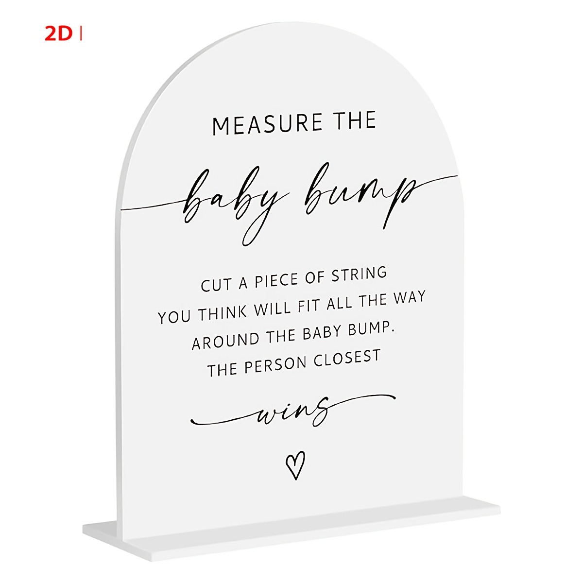 TEMU 2d Flat, 2d Flat Design, 1pc, Measurement Game Sign's Belly Bulge, Measurement Game Sign Abdomen, Baptism Game Sign, Belly Size Game, Suitable