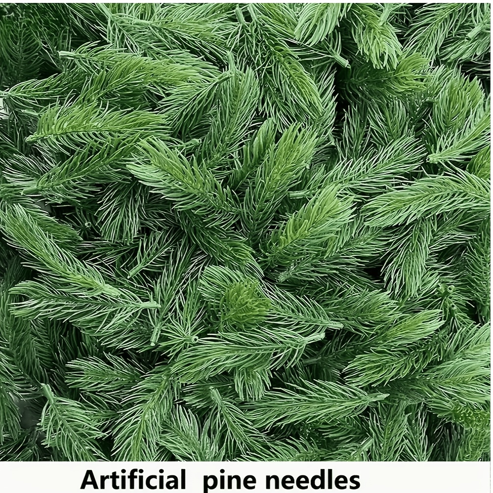 TEMU 66pcs Artificial Pine Branches, Plastic Green Leaves And Buds, Length 8cm/3.15in, For Wreaths And Home Garden Decoration, Multifunctional