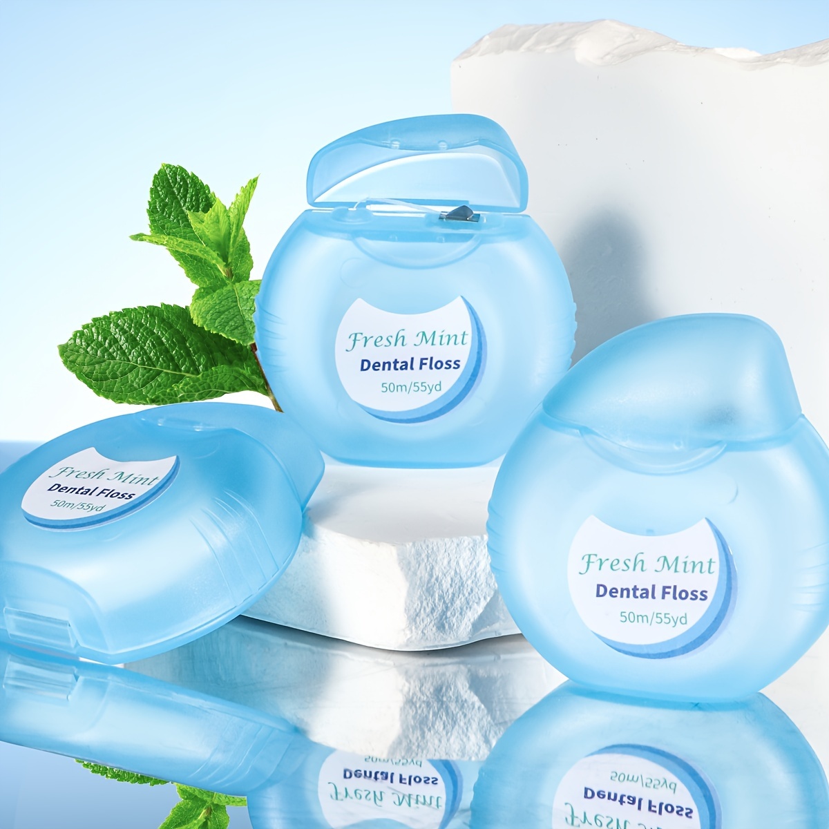 Smooth Mint Dental Floss Roll, 50m Dental Cleaning Tool