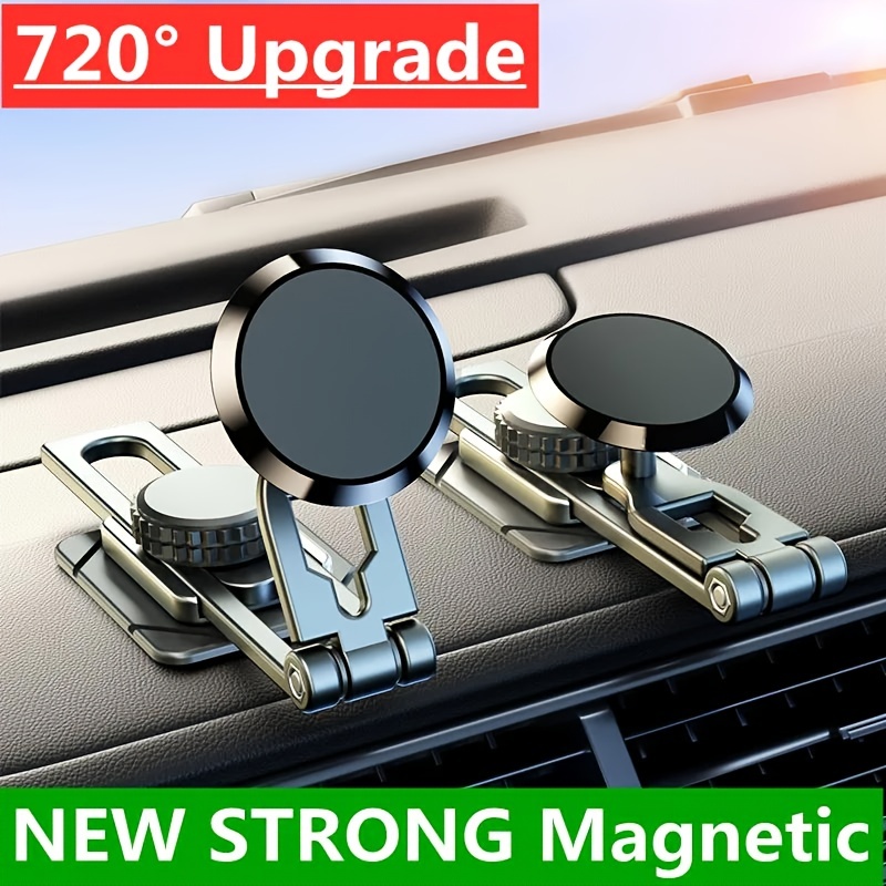 

720 Rotate Magnetic Car Phone Holder Stand Extendable Levitation Screen Alloy Dashboard Magnet Car Mount Smartphone Mobile Car Bracket For Iphone 15 14 Pro Max Samsung Xiaomi