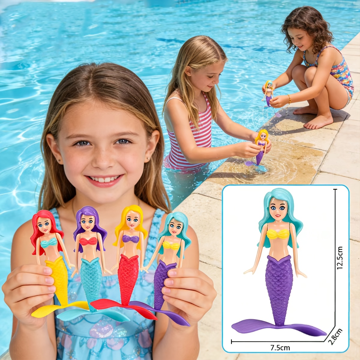 Lot De Jouets De Plongée – 24 Pièces Avec Méduses, Dauphins, Anneaux Et Filet | Piscine, Plage Et Bain | Cadeau été