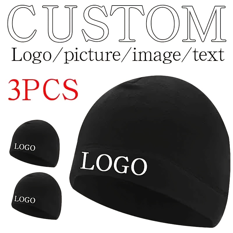 Image of 3pcs Custom Photo/text/logo Hats - Personalized Unisex, Lightweight & Breathable For Weddings, , Valentine's Gifts, Truckers Use – Perfect For Branding And Group Events